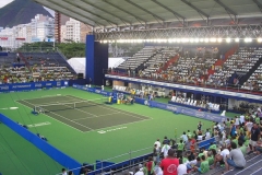 Visão interna arena campeonato de tênis - Copacabana